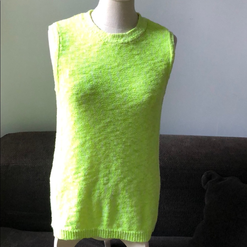 Joe Fresh Knitted Electric Yellow Tank Top